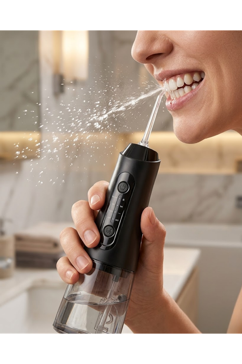 Kablosuz Ağız Duşu IPX7 Su Geçirmez 320 ml Hazneli Derin Temizlik
