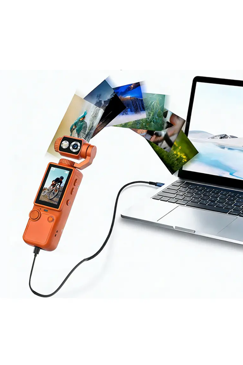 Kompakt 4K Gimbal Kamera 180 Derece Döner Başlık Stabil Video ve Vlog Uyumlu