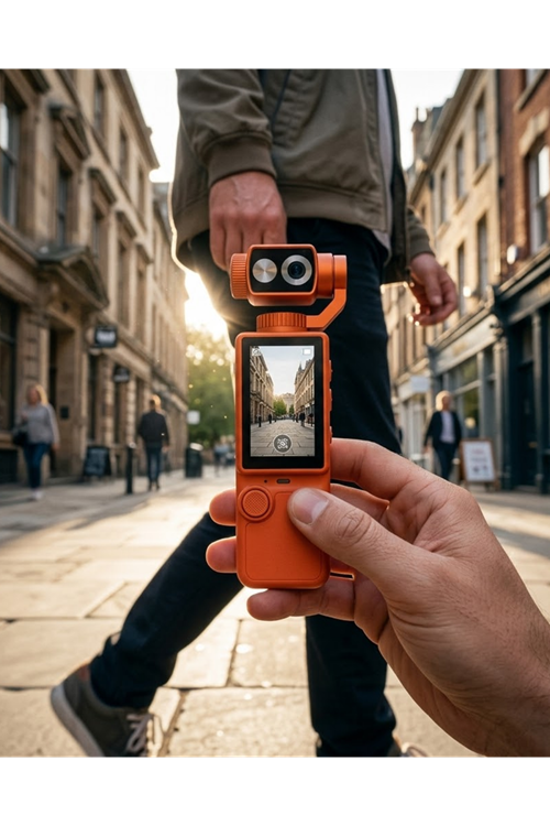 4K Ultra HD Gimbal Vlog Kamera 180 Derece Döner Lens ve Sabitleyici Özellikli