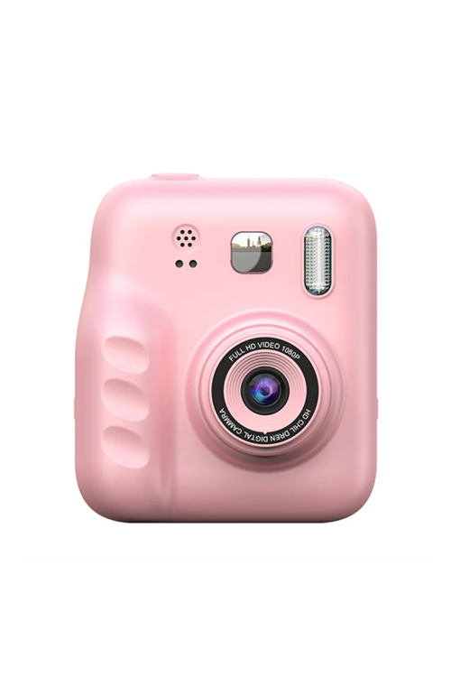 HD Ekranlı Çocuk Fotoğraf Makinesi Video Kayıt ve Baskı Kağıdı Kalem Hediyeli
