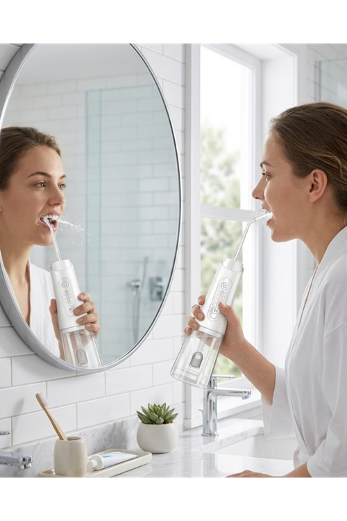 Kablosuz Ağız Duşu IPX7 Su Geçirmez 320 ml Hazneli Güçlü Su Basınçlı