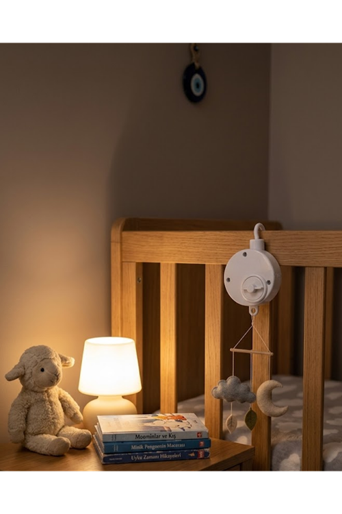 Taşınabilir Bebek Uyutucu Müzik Kutusu Pil Gerektirmeyen Mekanik Tasarım