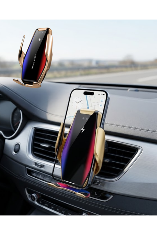Akıllı Araç İçi Telefon Tutucu Kablosuz Şarj ve Otomatik Açılır Kapanır Sistem