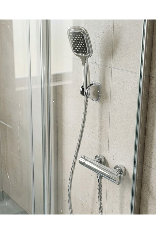 Siyah Duş Başlığı Seti Spiral Hortumlu El Duşu ve Duvar Askısı Banyo Seti