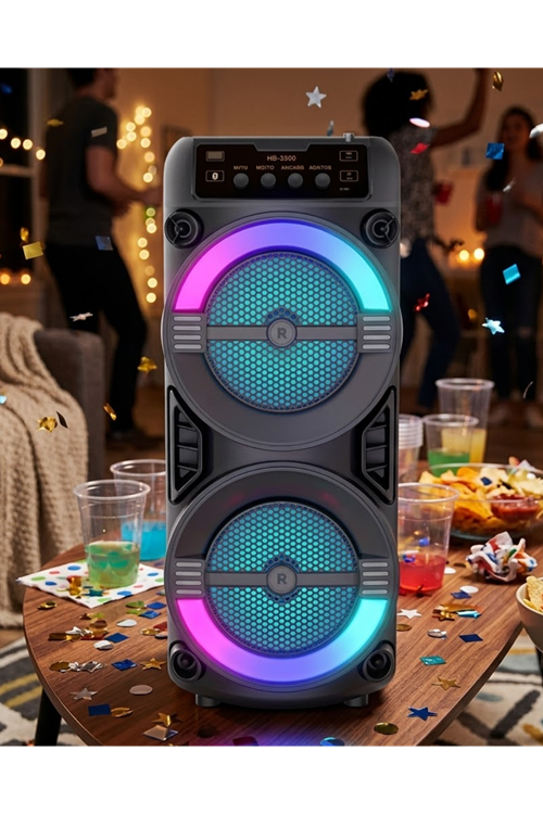 LED Işıklı Kablosuz Bluetooth Hoparlör USB TF Kart Destekli