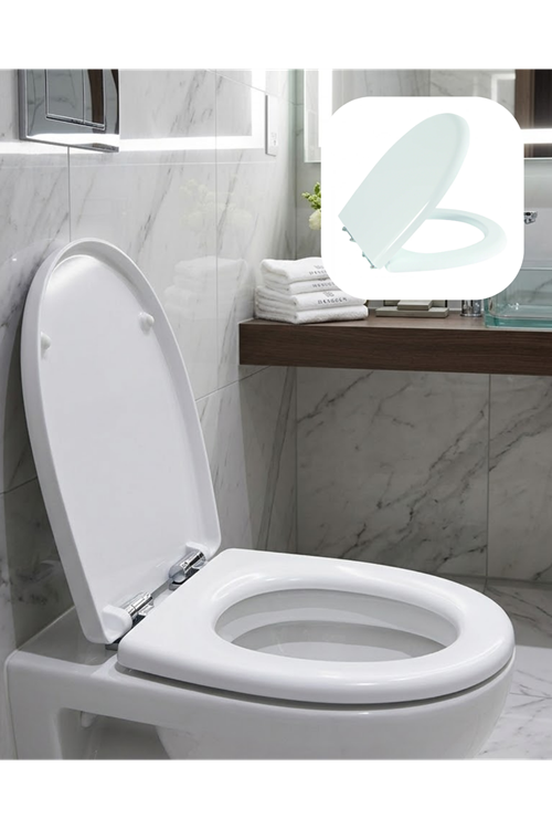 Universal Klozet Kapak Seti Kaydırmaz Alt Yüzey Kolay Temizlik Banyo Aksesuarı