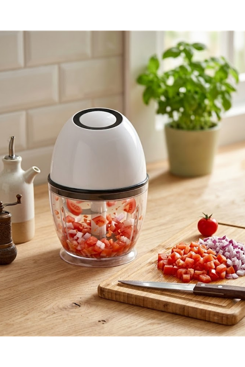 Mini Elektrikli Doğrayıcı 450 ML Şarjlı Sebze Doğrama Makinesi