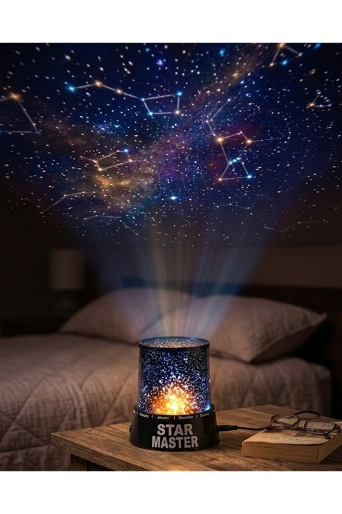 Star Projektör Gece Lambası Tavana Yıldız Yansıtan LED Işık