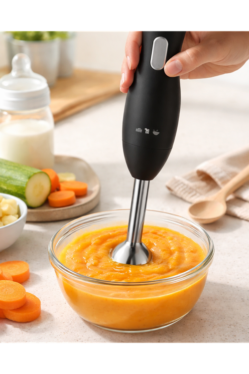 Ergonomik Tasarımlı El Blenderı Paslanmaz Çelik Metal Blender Ayağı