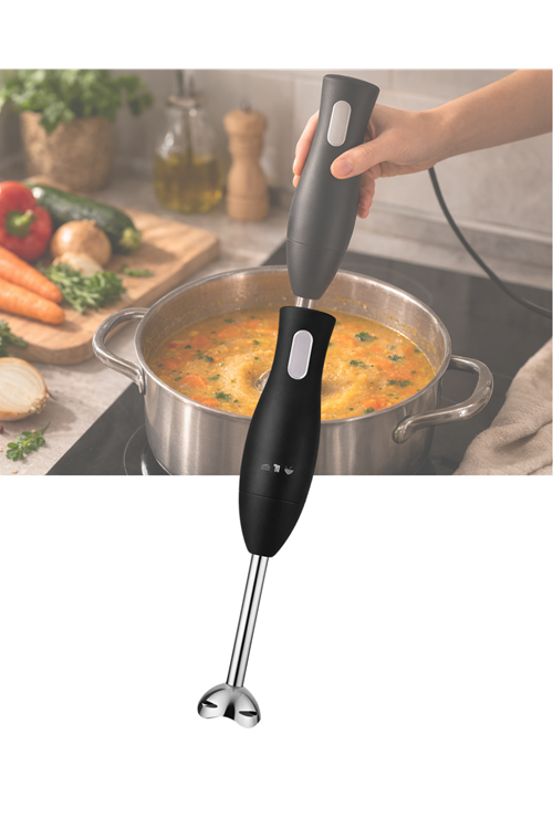 Mutfak El Blenderı Paslanmaz Çelik Uçlu Ergonomik Tasarım
