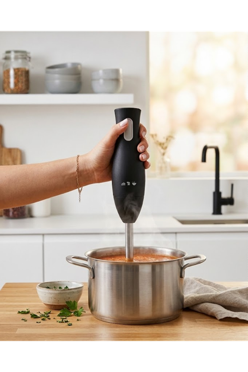 Paslanmaz Çelik Blender Ayağına Sahip Ergonomik El Blenderı