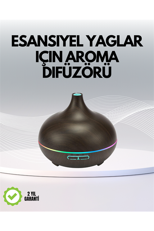 7 Renk Işıklı Ultrasonik Hava Difüzörü – Sessiz ve Güvenli Kullanım