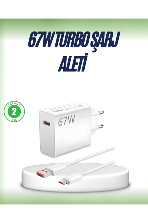 67 Watt Çift Turbo Şarj Adaptörü  Reno 4 5 6 Uyumlu