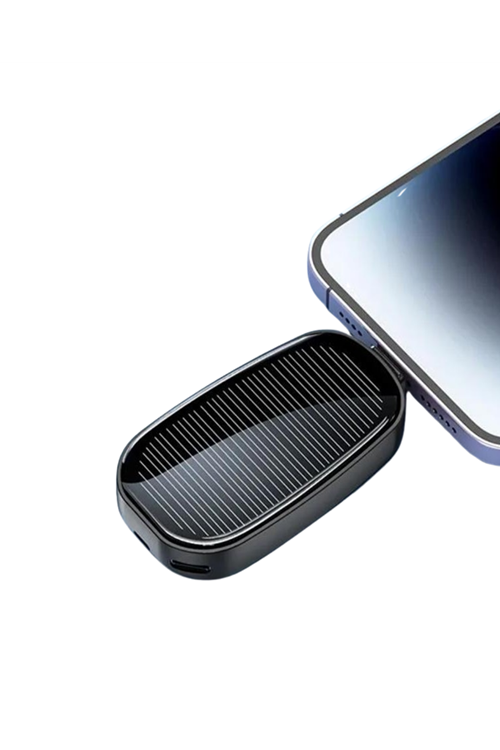 Güneş Enerjili Mini Powerbank 1200mAh Ultra İnce Taşınabilir