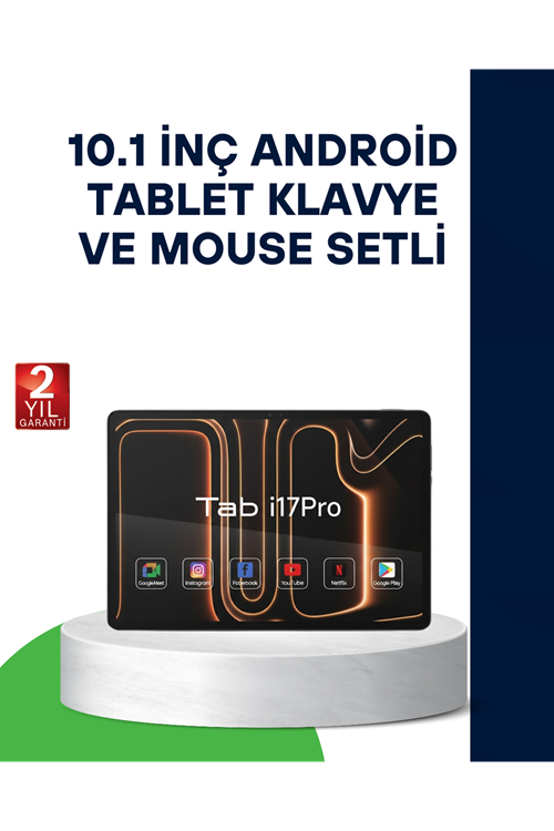 10.1 İnç Android Tablet Klavye ve Mouse Setli 5G Destekli
