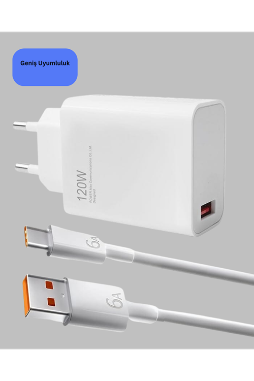 120 Watt Type C Hızlı Şarj Cihazı  Reno 4 5 6 Uyumlu