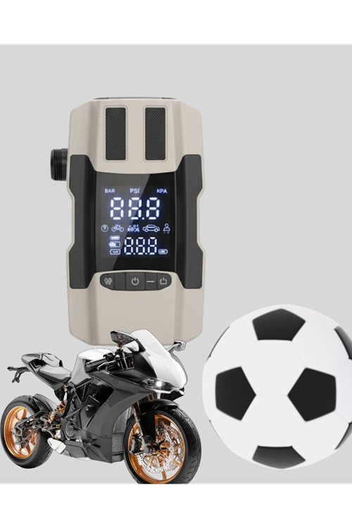 12.000 mAh Akü Takviye Powerbank Dahili Hava  Dijital Ekranlı