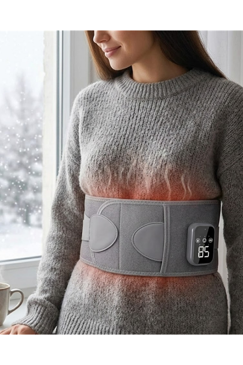 3 Kademe Isıtmalı ve Titreşimli Bel Destek Kemeri Ergonomik Tasarım