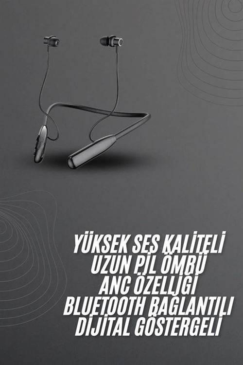 100 Saat Bluetooth Kulaklık Dijital Göstergeli ANC Özelliği Kablolu
