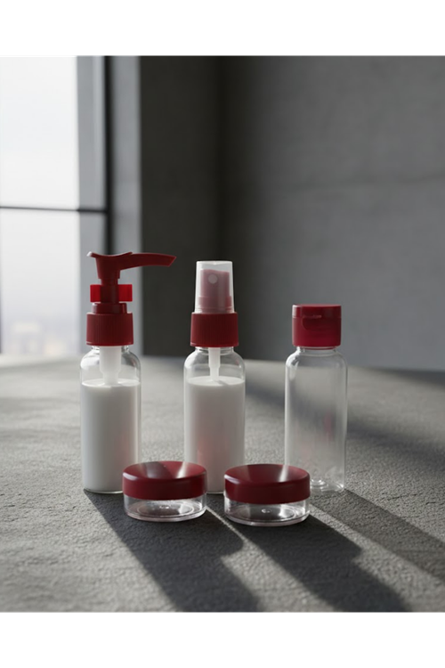 5 Parça Seyahat Dolum Şişesi Seti 30 ml Hafif Tasarım
