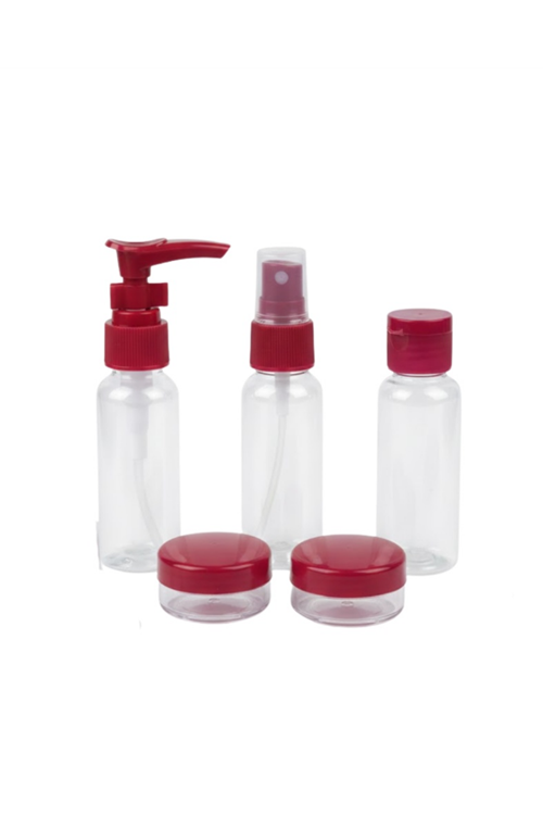 5 Parça Seyahat Dolum Şişesi Seti 30 ml Hafif Tasarım