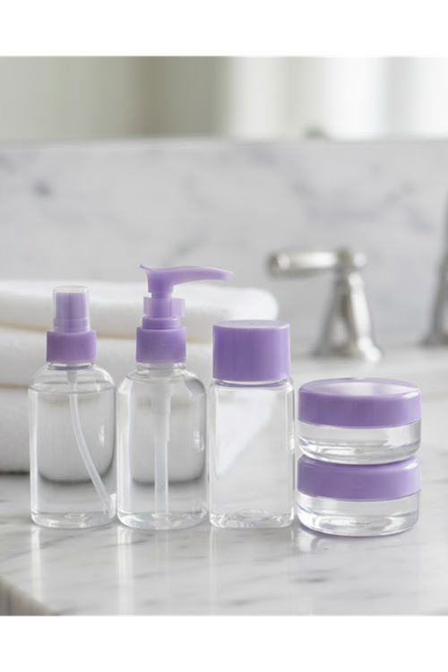 Seyahat İçin 5’li Şeffaf Kozmetik Şişe Seti 30 ml