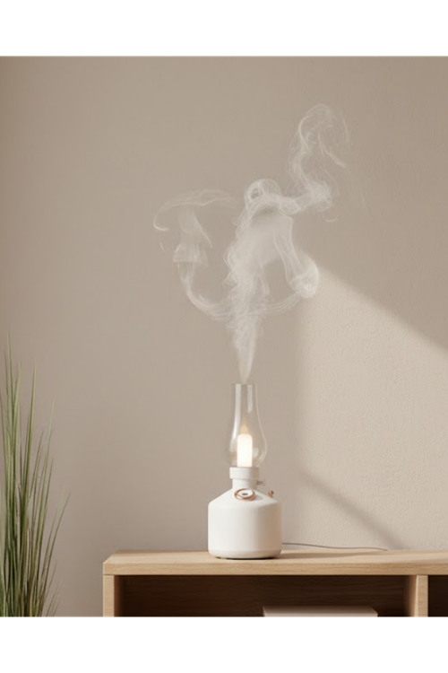 USB Şarjlı Gaz Lambası Modeli Nano Mist Aromaterapi Nemlendirici 280 ml