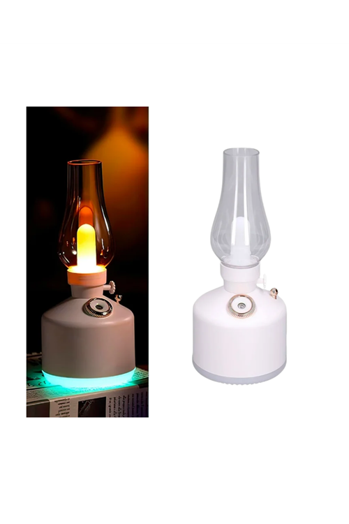 Vintage Dekoratif Gaz Lambası Görünümlü Aromaterapi Difüzör 1200 mAh USB Şarjlı