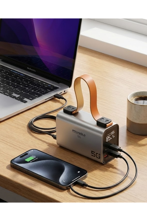 50000 mAh Powerbank Süper Hızlı Şarj LED Dijital Göstergeli Taşınabilir Şarj Cihazı