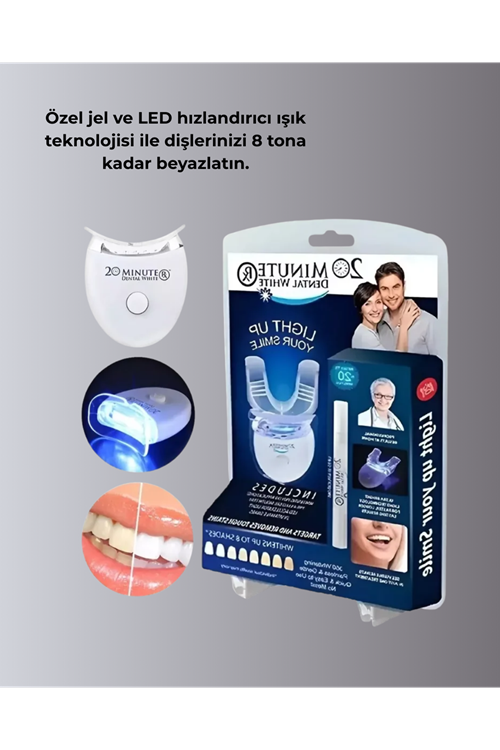 Beyazlatma Kalemli LED Diş Parlatma Seti