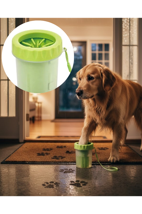 Orta ve Büyük Irk Köpekler İçin Pati Yıkama Kabı Pratik Hijyen Çözümü