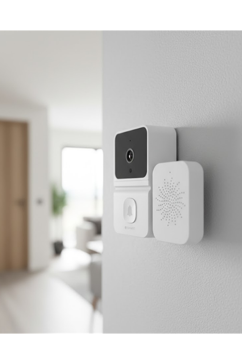 WiFi Akıllı Kapı Zili Kamera Gece Görüşlü Çift Yönlü Sesli