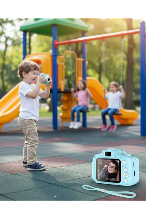 Mavi HD Mini Kamera Video Fotoğraf Çekimli Şarj Edilebilir Bataryalı Hafıza Kart Destekli