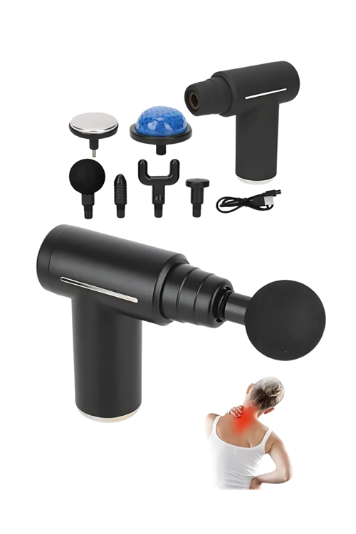 Isıtmalı Soğutmalı Masaj Tabancası 3200 RPM Sessiz Motor USB C Şarjlı