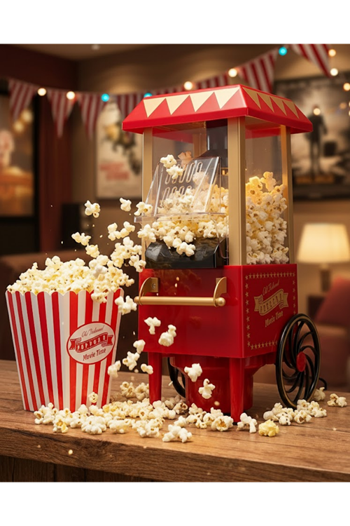 Sıcak Hava Teknolojili Yapışmaz Popcorn Makinesi