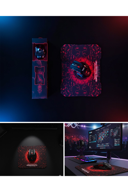 Oyuncu Mouse Seti RGB Aydınlatmalı 7 Fonksiyon Tuşlu Yüksek Performans