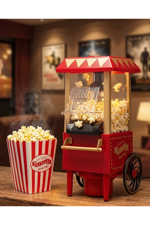 Yağsız Popcorn Makinesi Sıcak Hava ile Hızlı Patlatma