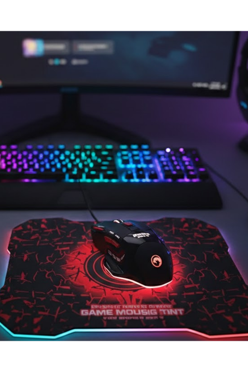 Işıklı Oyuncu Mouse ve Mousepad Seti Ergonomik Tasarım ve RGB Aydınlatma