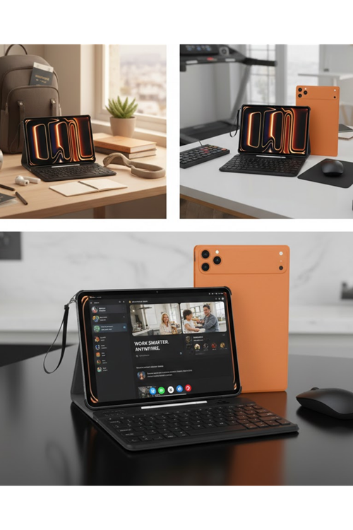 Tablet PC Klavyeli Set Geniş Ekran Yüksek Depolama ve Android Sistem