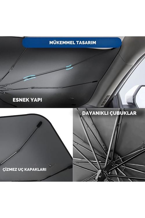 Toyota Yaris, VW Polo, Kia Rio, Fiat Punto, Hyundai Accent Blue Uyumlu Oto Şemsiye