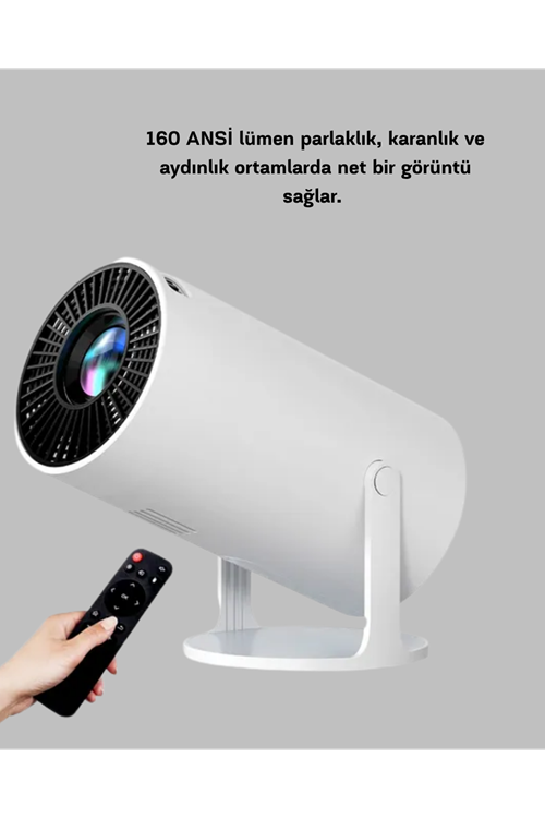 Kablosuz Bağlantılı Full HD Ev Sinema Projeksiyonu 160 ANSI Lümen