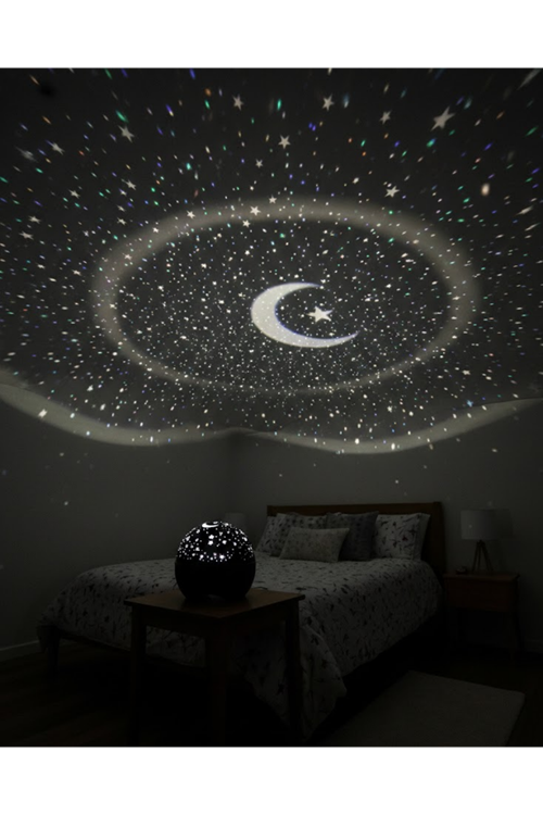 Fişli Yıldız Projektör Gece Lambası Müzikli