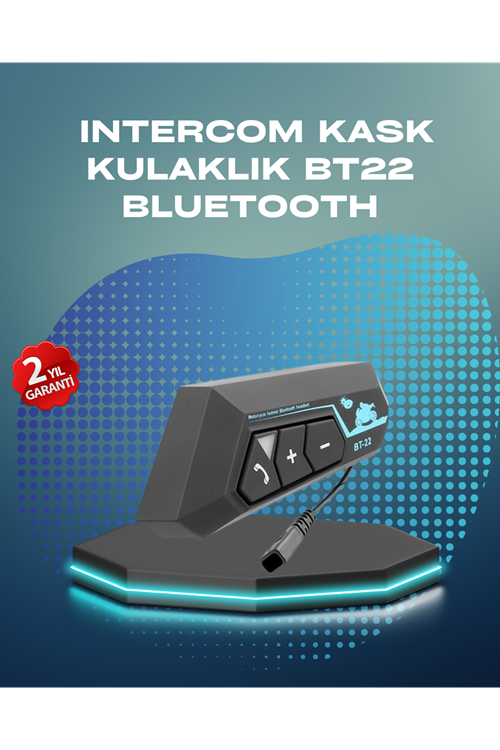 BT22 Kask Bluetooth Kulaklık Su Geçirmez Motosiklet İletişim Sistemi