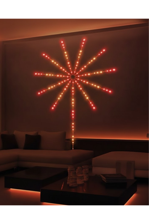 Uygulama Destekli RGB LED Havai Fişek Duvar Aydınlatması