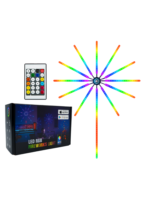 RGB LED Duvar Dekoru Sökülebilir Kollu Havai Fişek Işık Sistemi