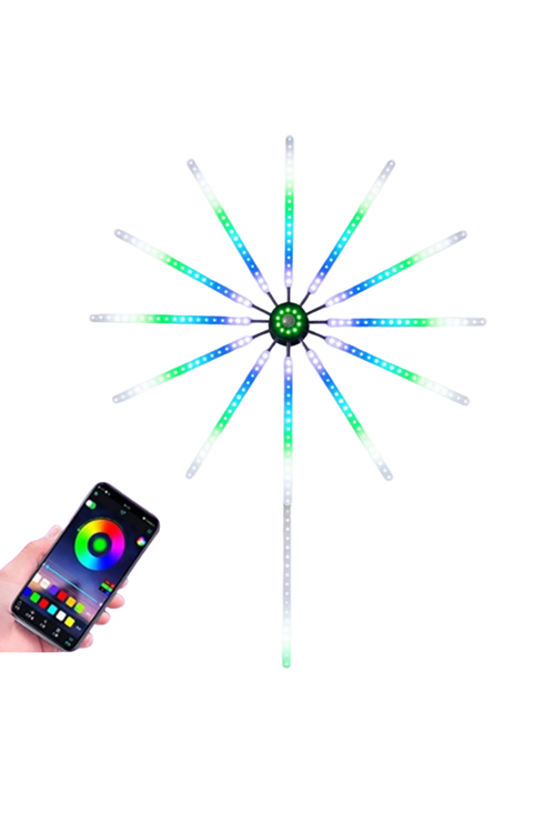 Modüler RGB LED Duvar Işığı Havai Fişek Efektli Uzaktan Kumandalı