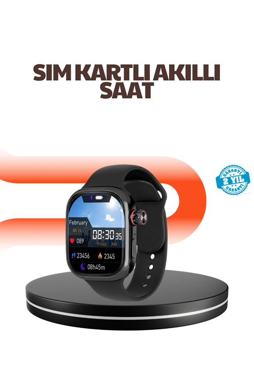 Telefon Bağımsız SIM Kartlı Akıllı Saat Nabız Ölçerli
