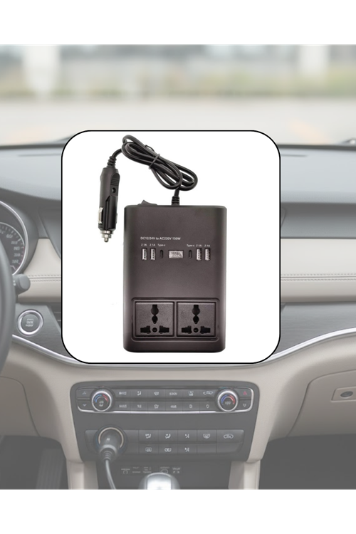 Araç Elektrik Dönüştürücü Çoklu USB Çıkışlı 150W İnvertör
