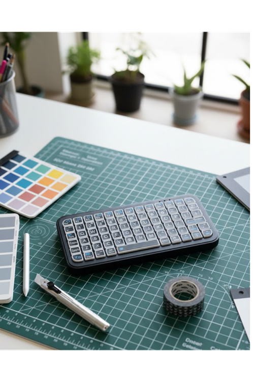 Şarjlı Kablosuz Mini RGB Klavye Uzun Pil Ömürlü