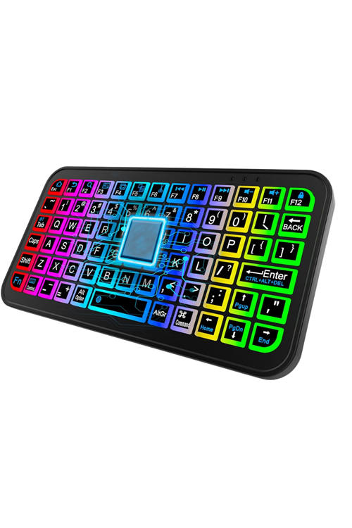 RGB Işıklı Kablosuz Mini Klavye 10 mm İnce Gövde
